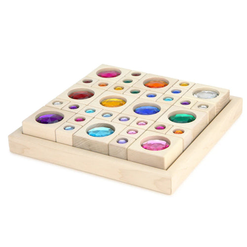 Bright Gem Blocks with Tray - 34 pc Set
