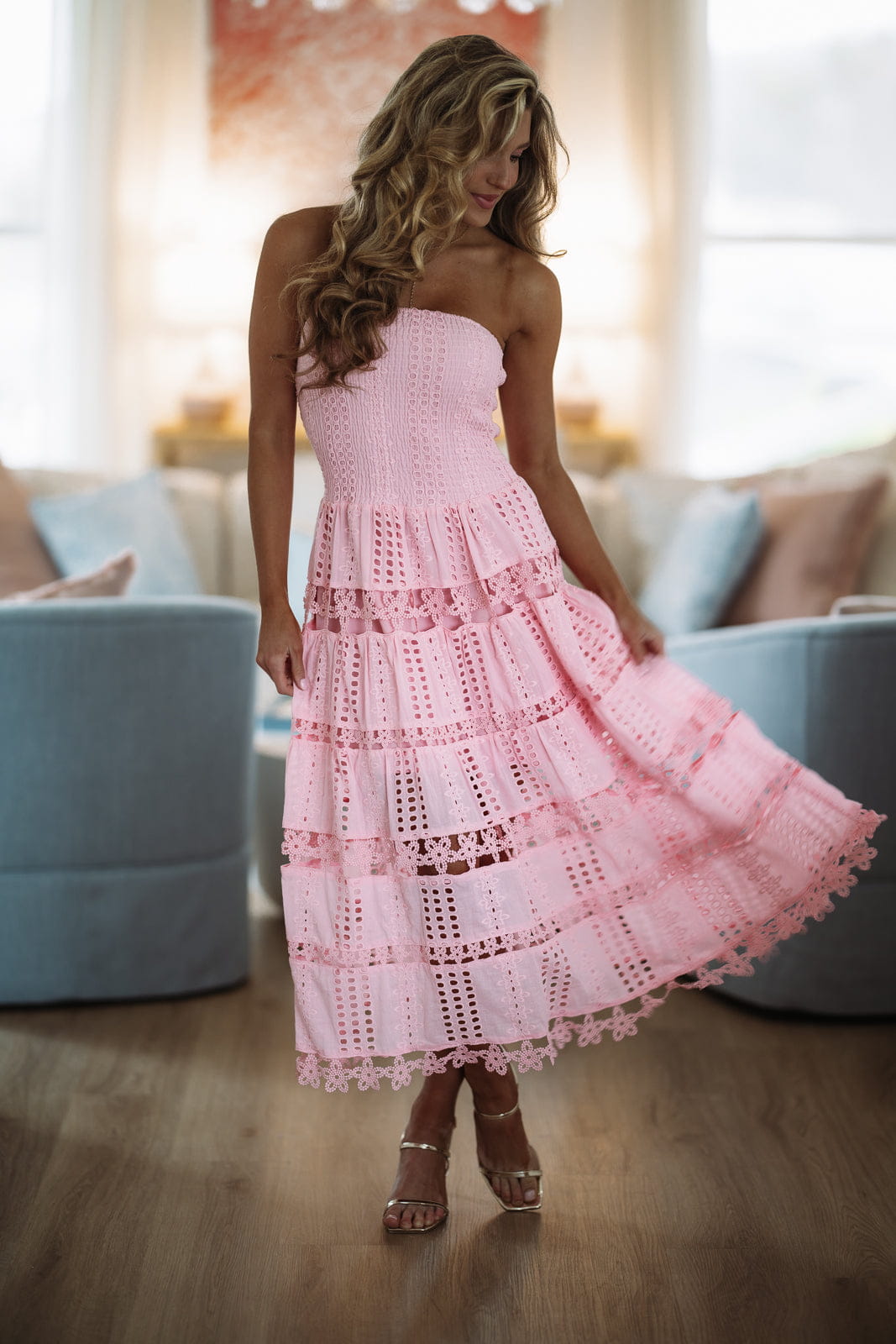 Early Evening Midi Dress - Pink